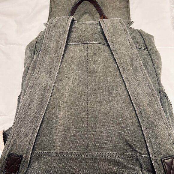 Everlane Original Modern Snap Backpack — Denim + Leather — Rare Early Version main image 6